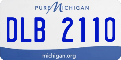 MI license plate DLB2110