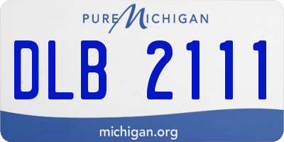MI license plate DLB2111