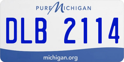 MI license plate DLB2114