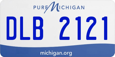 MI license plate DLB2121