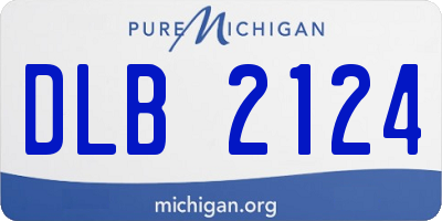 MI license plate DLB2124
