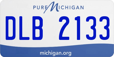 MI license plate DLB2133