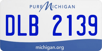 MI license plate DLB2139