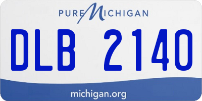 MI license plate DLB2140