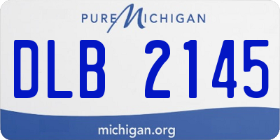 MI license plate DLB2145