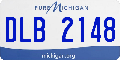 MI license plate DLB2148