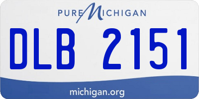 MI license plate DLB2151