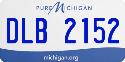 MI license plate DLB2152