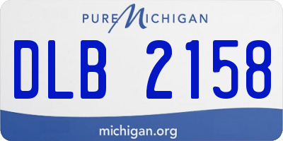 MI license plate DLB2158