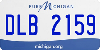 MI license plate DLB2159