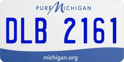 MI license plate DLB2161