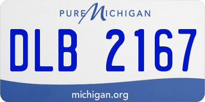 MI license plate DLB2167