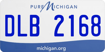 MI license plate DLB2168