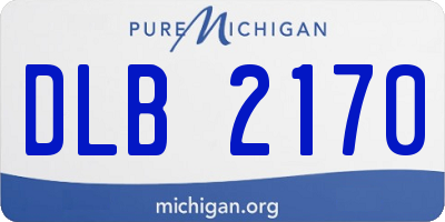 MI license plate DLB2170