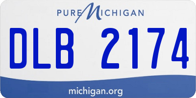 MI license plate DLB2174