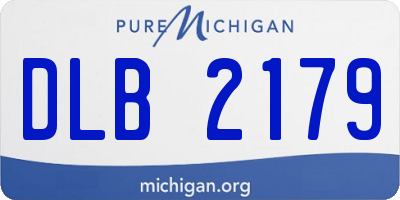 MI license plate DLB2179