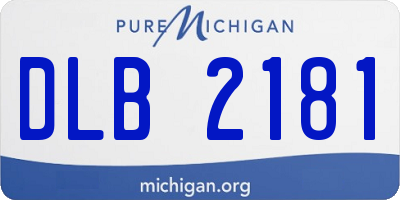MI license plate DLB2181