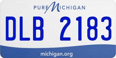 MI license plate DLB2183