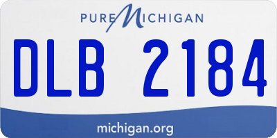 MI license plate DLB2184