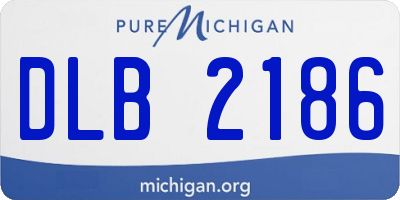 MI license plate DLB2186