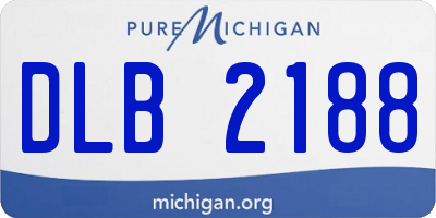 MI license plate DLB2188