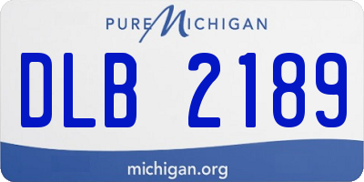 MI license plate DLB2189