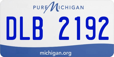 MI license plate DLB2192