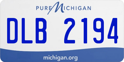 MI license plate DLB2194