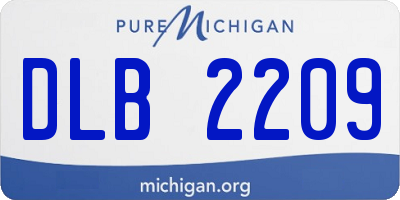 MI license plate DLB2209