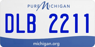 MI license plate DLB2211