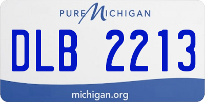MI license plate DLB2213