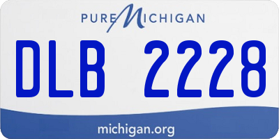 MI license plate DLB2228