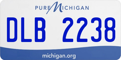MI license plate DLB2238