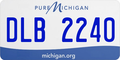 MI license plate DLB2240