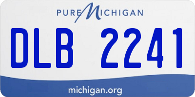 MI license plate DLB2241