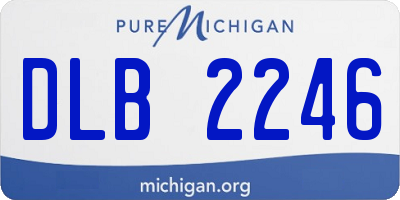 MI license plate DLB2246