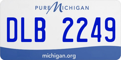 MI license plate DLB2249