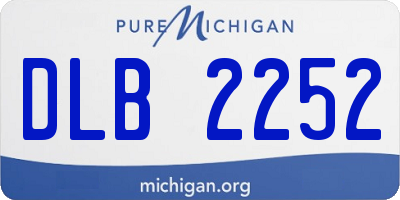 MI license plate DLB2252
