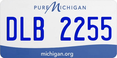 MI license plate DLB2255