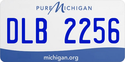 MI license plate DLB2256