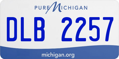 MI license plate DLB2257