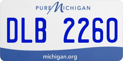 MI license plate DLB2260
