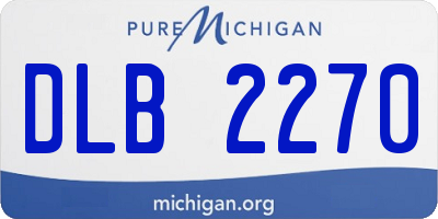 MI license plate DLB2270