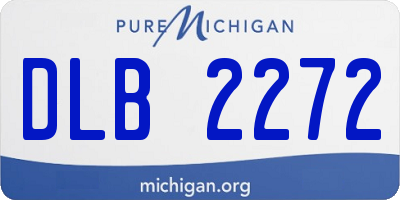 MI license plate DLB2272