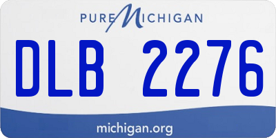 MI license plate DLB2276