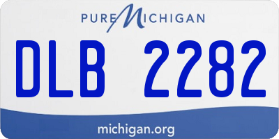 MI license plate DLB2282