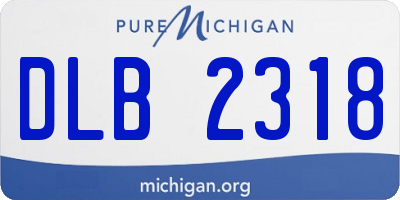 MI license plate DLB2318