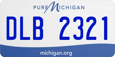MI license plate DLB2321