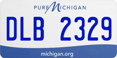 MI license plate DLB2329