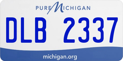 MI license plate DLB2337